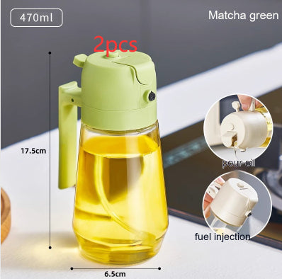 470ml Olive Oil Sprayer & Dispenser – Glass Cooking Oil Bottle for BBQ, Air Fryer & Baking