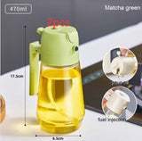 470ml Olive Oil Sprayer & Dispenser – Glass Cooking Oil Bottle for BBQ, Air Fryer & Baking