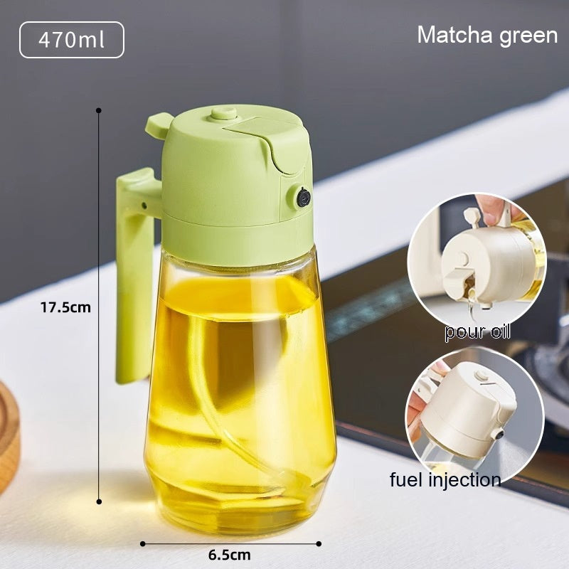 470ml Olive Oil Sprayer & Dispenser – Glass Cooking Oil Bottle for BBQ, Air Fryer & Baking