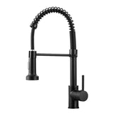 Matte Black Deck Mounted Kitchen Faucet