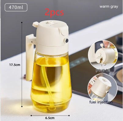470ml Olive Oil Sprayer & Dispenser – Glass Cooking Oil Bottle for BBQ, Air Fryer & Baking