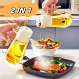 470ml Olive Oil Sprayer & Dispenser – Glass Cooking Oil Bottle for BBQ, Air Fryer & Baking