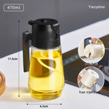 470ml Olive Oil Sprayer & Dispenser – Glass Cooking Oil Bottle for BBQ, Air Fryer & Baking