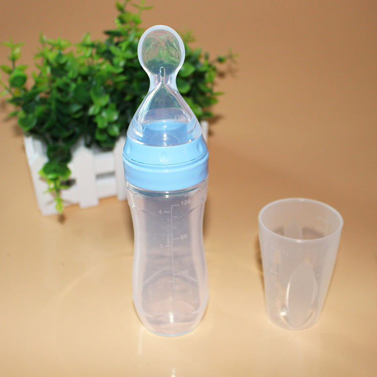 Baby Spoon Bottle Feeder – Soft Silicone Feeding Bottle for Infants & Toddlers
