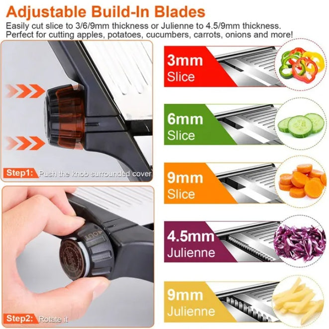 Stainless Steel Fruit & Vegetable Slicer – Sharp Kitchen Cutter for Fast Prep