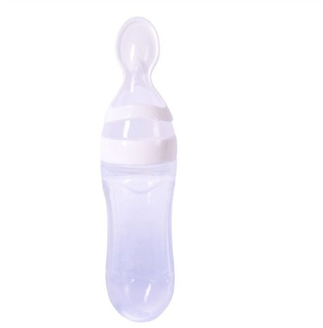 Baby Spoon Bottle Feeder – Soft Silicone Feeding Bottle for Infants & Toddlers
