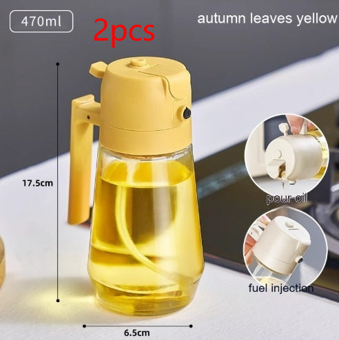 470ml Olive Oil Sprayer & Dispenser – Glass Cooking Oil Bottle for BBQ, Air Fryer & Baking