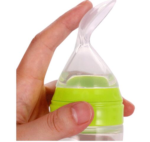 Baby Spoon Bottle Feeder – Soft Silicone Feeding Bottle for Infants & Toddlers