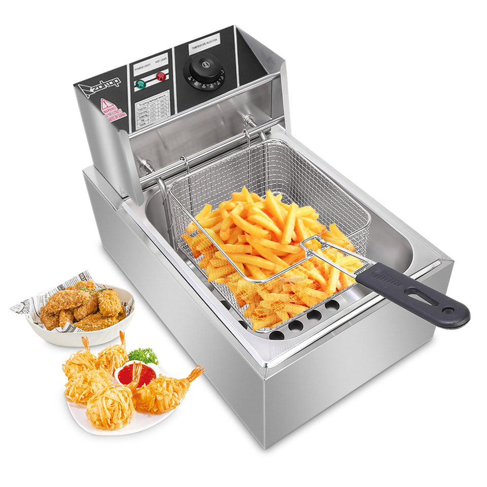 Stainless Steel Single Tank Electric Fryer