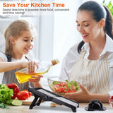 Stainless Steel Mandoline Slicer – Adjustable Vegetable & Fruit Cutter with 5 Blades